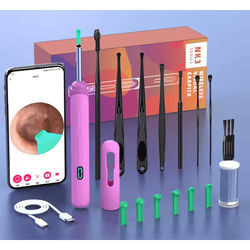 HD Ear Cleaner With Camera USB C Otoscope Wax Removal Kit For Adults And Kids 1 pink