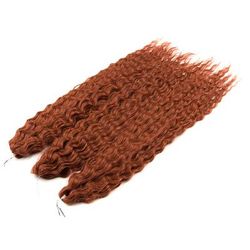Ariel Hair Water Wave Crochet Braids, Synthetic Twist Curly Hair Ombre Blonde Brown Deep Wave Braiding Hair Extensions bronze(17) 24inches 60cm
