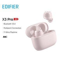 Edifier X3 Pro True Wireless Earbuds, Bluetooth V5.4, Noise Cancelling, Multipoint Connection, Lightweight, IP54 Rated pink