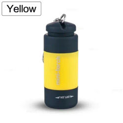 USB Rechargeable LED Keychain Flashlight, Waterproof, Strong Light, Pocket Sized Mini Torch For Outdoor Hiking & Camping yellow 1