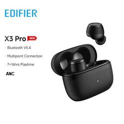 Edifier X3 Pro True Wireless Earbuds, Bluetooth V5.4, Noise Cancelling, Multipoint Connection, Lightweight, IP54 Rated black