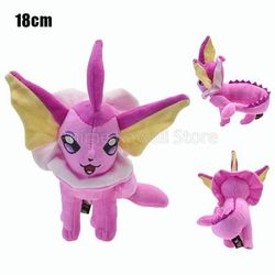 Pokemon Plush Toy, Mimikyu Eevee Umbreon Flareon Jolteon Vaporeon Glaceon Sylveon Espeon Evolution Stuffed Peluche Doll l Shiny Vaporeon