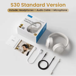 HAYLOU S30 Wireless Noise Cancelling Headphones With Bluetooth 5.4 And 80 Hour Battery Life standard Version w