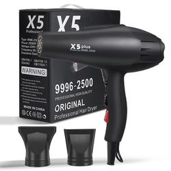 Hair Dryer High Power, Anion Fast Dry Blow Dryer, Professional Salon Use, Home Styling For Women with Box