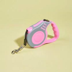 Retractable Dog Leash For Small Dogs And Cats With Durable Nylon Rope rose Pink 3m