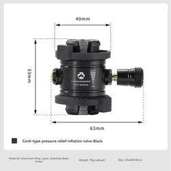 Campingmoon Z15 Gas Refill Adapter EN417 Lindal Valve Adapter black