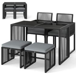 Modern Outdoor Conversation Set With Removable Cushions, All Weather Rattan Patio Furniture For Backyard, Porch Modern Outdoor Conversation Set With Removable Cushions, All Weather Rattan Patio Furniture For Backyard, Porch