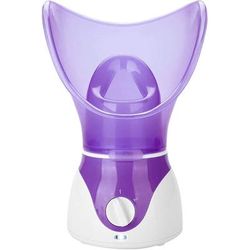 GlowMist Ionic Facial Steamer Hot Mist Pore Cleaner & Skin Hydration Tool For Home Spa Care purple