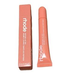Rhode Makeup Lipstick Phone Case, Moisturizer Lip Gloss Holder, Lasting Nourishing Lines, Salty Tan, Raspberry Toast orange