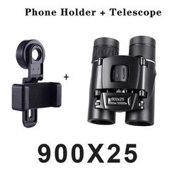 900x25 HD Zoom Portable Powerful Binoculars Long Range BAK4 Telescope Jumelles For Hunting, Camping & Low Light Viewin hs 900x25 set