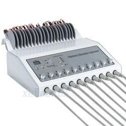 EMS Muscle Stimulator Machine, Electric Weight Loss & Body Toning With Russian Waves Technology white