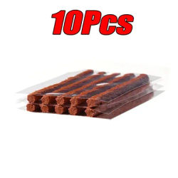 Car Tire Repair Tool Kit With Rubber Strip Tubeless Tyre Puncture Studding Plug For Motorcycle, Truck & Vacuum 10pcs