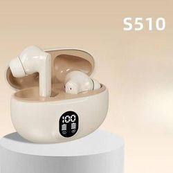 S510 TWS Wireless Headphones With LED Display And Bluetooth 5.3 For Stereo Sound And Hands Free Listening skin Color