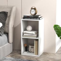 2 Cube Bookshelf With Back Guardrail, Modern Small Bookcase Organizer For Living Room, Bedroom, Kids Room, Office 2 Cube Bookshelf With Back Guardrail, Modern Small Bookcase Organizer For Living Room, Bedroom, Kids Room, Office