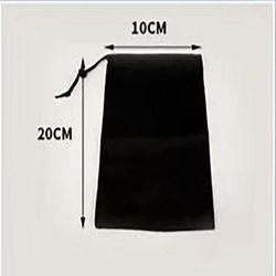 Waterproof Dustproof Oxford Drawstring Bag, Black Polyester Pouch Organizer For Headset, Data Cable & Sporting Goods s