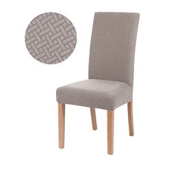 FlexFit Universal Elastic Chair Cover For Dining And Living khaki