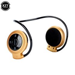 Waterproof Mini Wireless Bluetooth Headphones With Microphone, Stereo Sports Headphones, SD Card Music Player gold