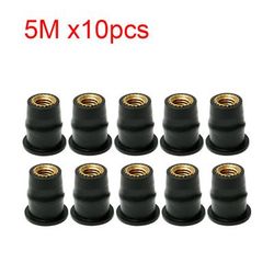Motorcycle Windshield Bolts Screws Set Rubber Well Nut Fastener Kit For Honda Kawasaki Yamaha Suzuki Windscreen 10pcs M5