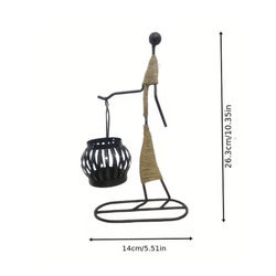 Nordic Abstract Metal Candle Holder Sculpture For Modern Home Decor a