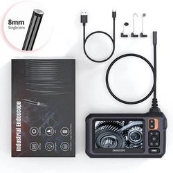 Endoscope Camera With 4.3" IPS Screen HD Inspection Camera For Car Repair, Plumbing & Dark Areas 8mm Single Lens 1m