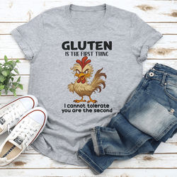 Gluten Is The First Thing I Cannot Tolerate You Are The Second Tee S Athletic Heather