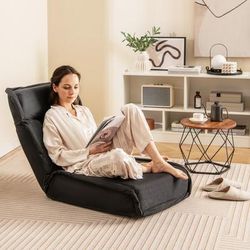 Convertible Lazy Chair, Foldable Floor Chair With 14 Position Adjustable Backrest For Ultimate Comfort Convertible Lazy Chair, Foldable Floor Chair With 14 Position Adjustable Backrest For Ultimate Comfort