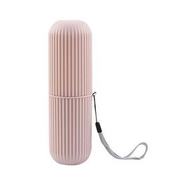 Compact Toothbrush & Toothpaste Protector, Dirt Proof Travel Case For Camping, Hiking & Daily Use pink