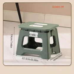 Adult & Children Folding Plastic Saddle Stool, Thickened Portable Camping And Fishing Chair green
