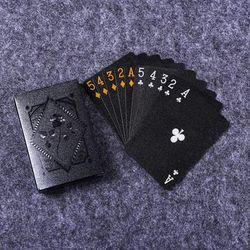 Waterproof Multiple Styles Color Playing Card Group With Poker Suit, Magic Dmagic Board Game Gift Collection black