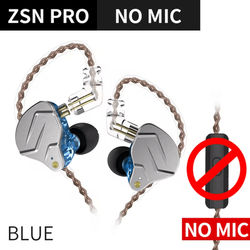 KZ ZSN PRO Hybrid In Ear Earphones blue No Mic
