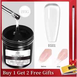 BORN PRETTY 10 In 1 Glue Gel Nail Polish With Rubber Base And Super Bright Top Coat extensiongel Eg01