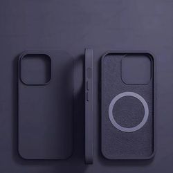 MagSafe Liquid Silicone Magnetic Case For IPhone 16 15 14 13 12 11 Pro Max | Wireless Charging & Shockproof dark Purple for Iphone 16 Plus
