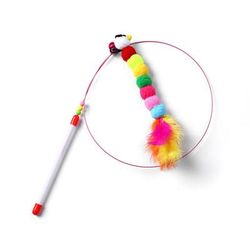 Interactive Handfree Cat Stick Toy With Bell Fun Teaser Wand For Kittens | Pet Supplies 5
