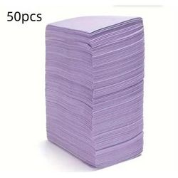 Multicolour Disposable Tattoo Bibs & Clean Pads Table Covers Dental Napkins Tattoo Accessories For Professional Hygiene 50pcs Purple