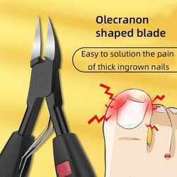 Ingrown Nail Clippers & Toenail Cutter Professional Stainless Steel Pedicure Tool For Thick Nail Correction Deep Groove Ingrown Nail Clippers & Toenail Cutter Professional Stainless Steel Pedicure Tool For Thick Nail Correction Deep Groove