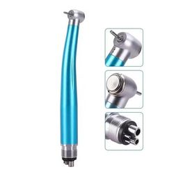 Colorful Dental High Speed Handpiece With Push Button And Air Turbine Spray blue 4 Holes