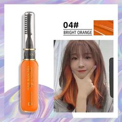 Disposable Hair Color Dye, Temporary Washable Hair Coloring Cream For DIY Hairstyles Dual Purpose bright Orange