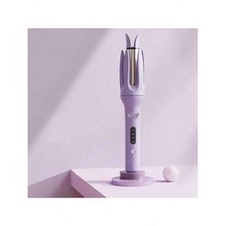 CurlEase 28mm Automatic Hair Curler Negative Ions Rotating Ceramic Wand purple