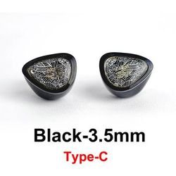 Tangzu Waner 2nd Gen HiFi In Ear Monitor, High Resolution Dynamic Driver Earphone With 0.78mm Detachable Wired Cablle black Type c
