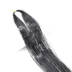 Long Sparkle Hair Tinsel Extension, Glitter Shiny Strands For Women Braiding, Headdress, Party, Hippie Hair Accessory 14 22inches 55cm