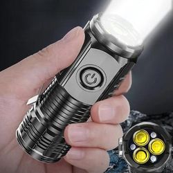 Mini 3 LED USB Rechargeable Magnetic Flashlight With Pen Clip Mini 3 LED USB Rechargeable Magnetic Flashlight With Pen Clip