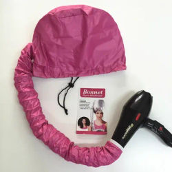 Hair Dryer Bonnet Cap, Portable Steamer Hood For Baked Oil Treatment, Quick Drying & Hairdressing At Home Or Travel pink