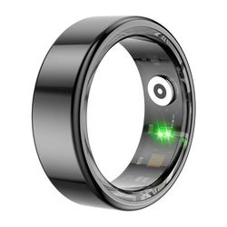 Smart Ring Military Grade Titanium Steel Shell, Health Monitoring IP68 & 3ATM, Waterproof Multi Sport Modes black 9