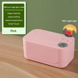 USB Baby Wipe Warmer With LED Display For Home And Car Use pink