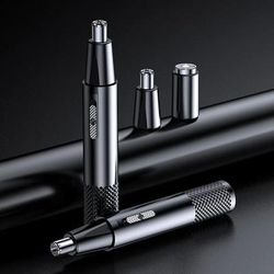 Professional USB Rechargeable Nose Hair Trimmer, Compact, Skin Friendly & Waterproof Grooming Tool For Men & Women black