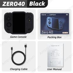 4 Inch Touchscreen Portable Android Gaming Console With WiFi And Bluetooth black 64g(1500 Games)