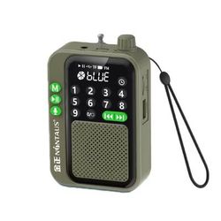 Mini Portable FM Radio With Bluetooth Speaker And MP3 Music Playback green