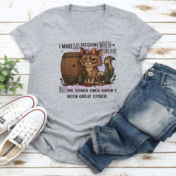 I Make Bad Decisions When I'm Drunk Tee M Athletic Heather