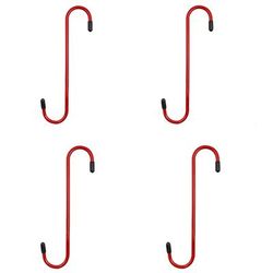 Suspension Disc Service Brake Tool, S Shaped Caliper Hanger Hook For Automotive Repair 4pcs red