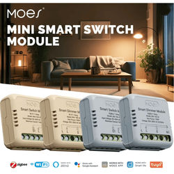 MOES Tuya Smart WiFi Zigbee Switch Dimmer Module For DIY Light Control wifi 2 Gang Switch